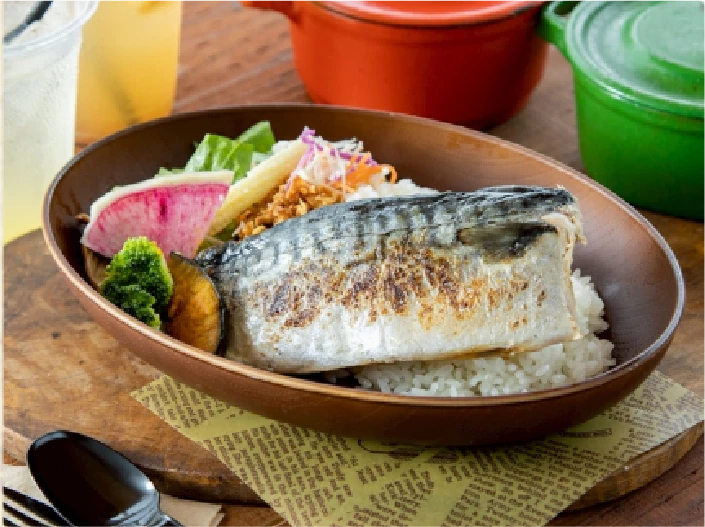 塩サバのグリル弁当