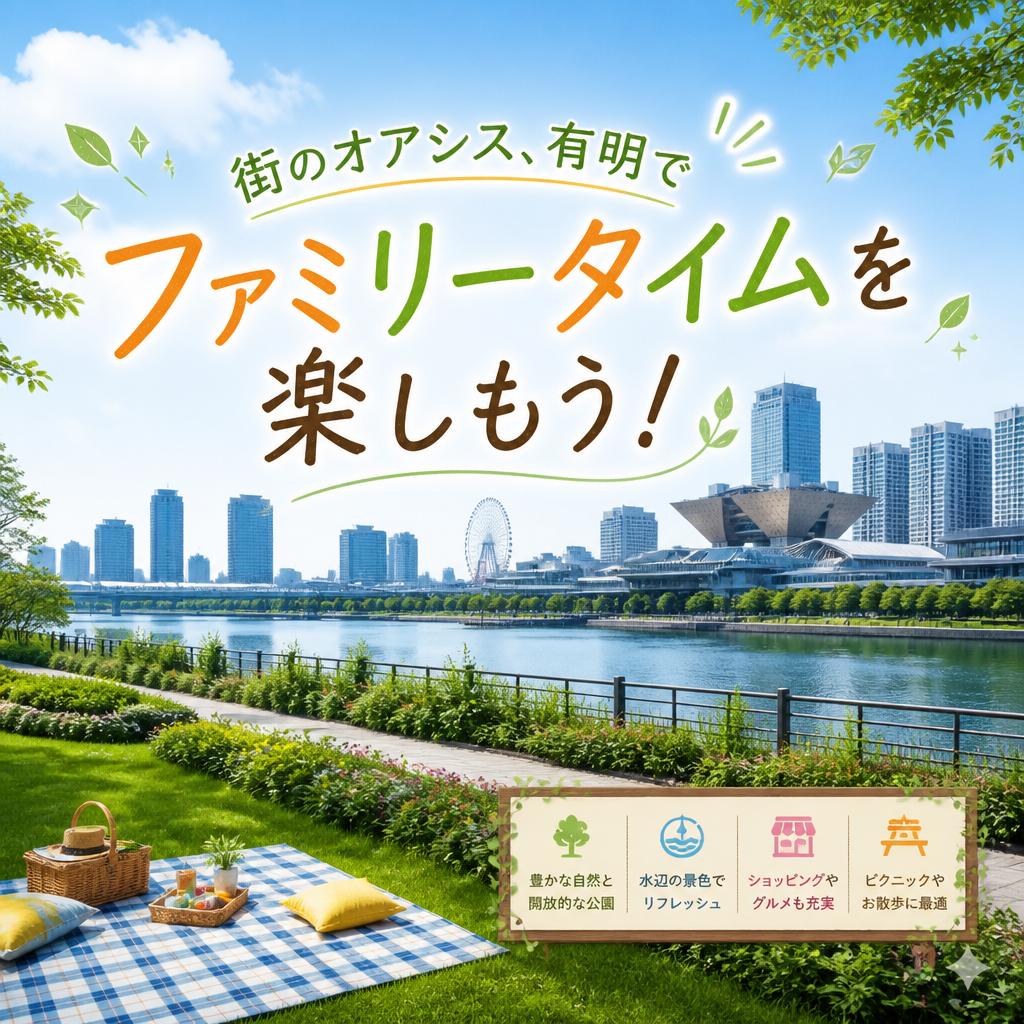 街のオアシス、有明でファミリータイムを楽しもう！