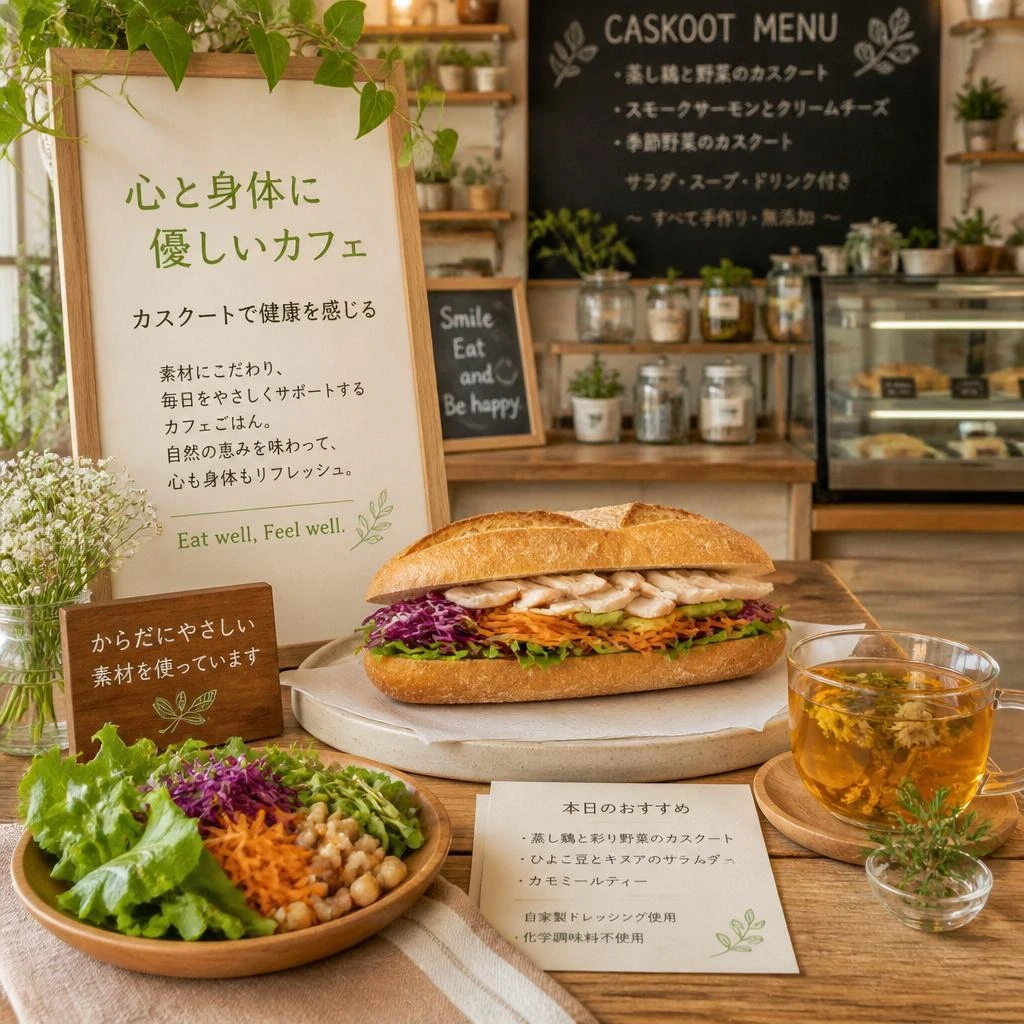 心と身体に優しいカフェ、カスクートで健康を感じる