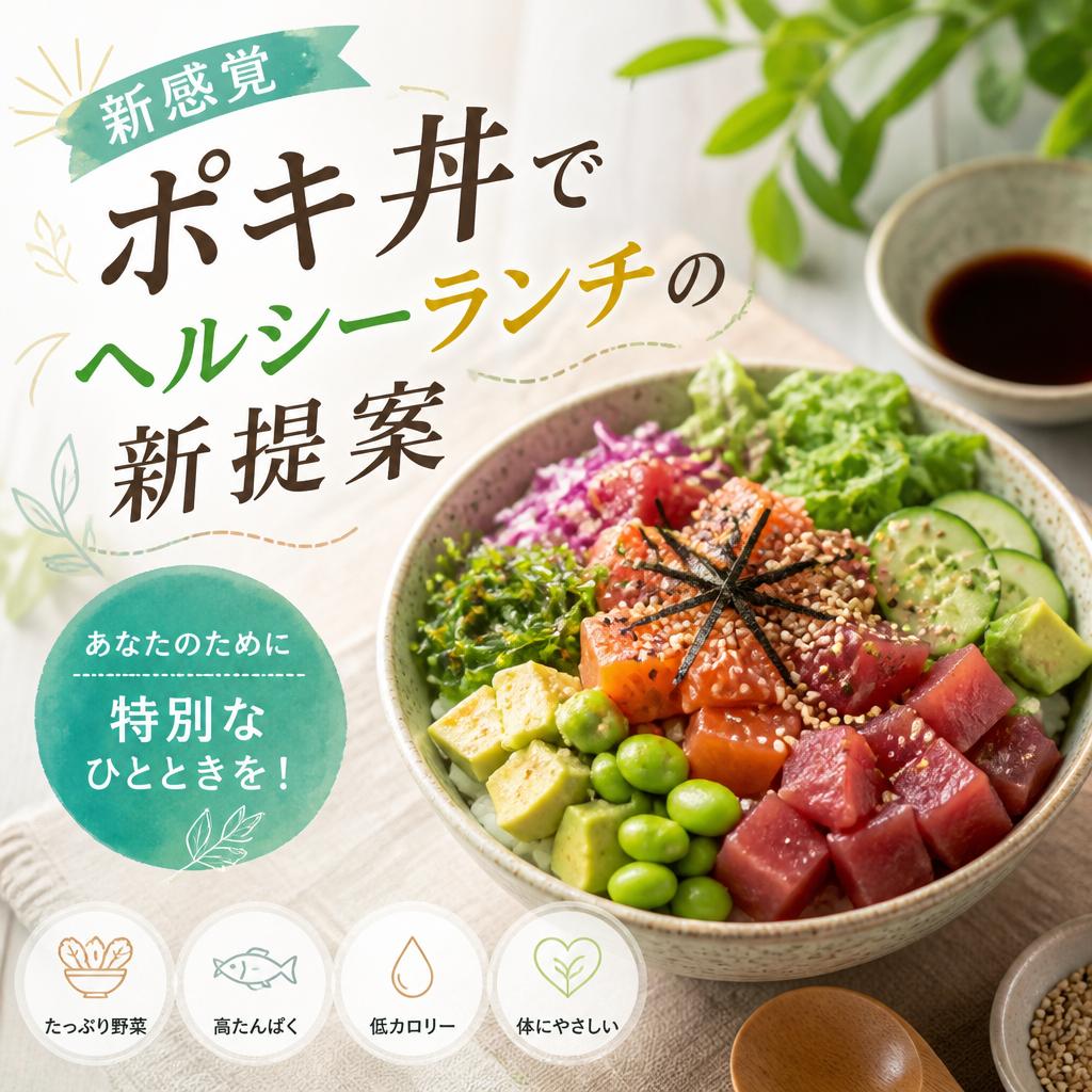 新感覚ポキ丼でヘルシーランチの新提案、あなたのために特別なひとときを！